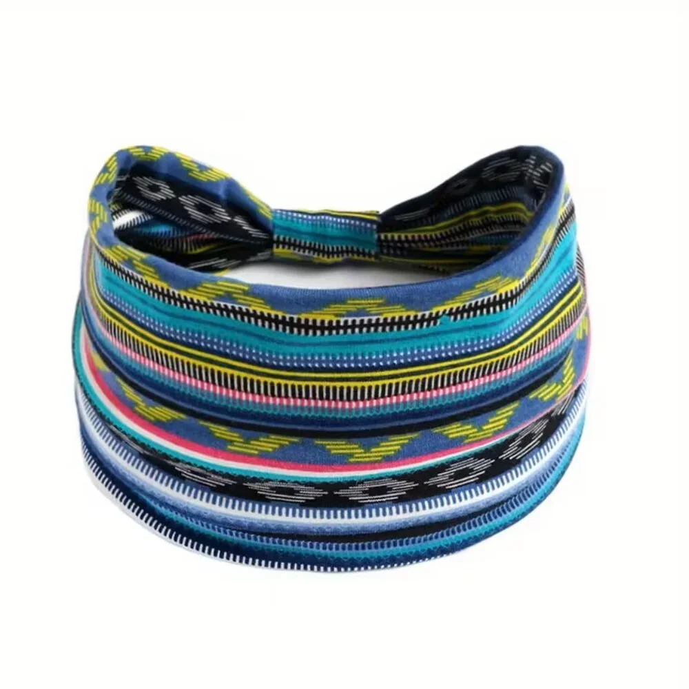 Bohemian Headband - Wide Print Headband – Fashionable Knot Tie Style
